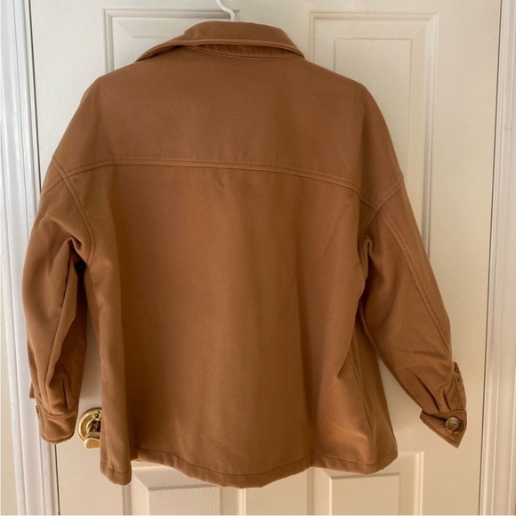 Camel coloured button up shacket - Picture 3 of 4
